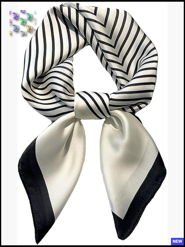 Silky Square Scarf Lightweight Fashion Accessory Head Wrap Bandana